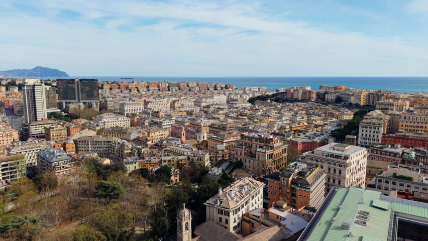 Aerial view of Genoa