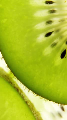 Full frame of slice kiwis