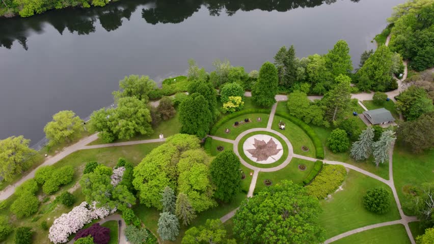 Aerial view of Toronto High Park landscape