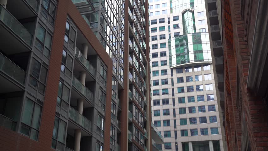 Business skyscrapers in Toronto downtown financial district