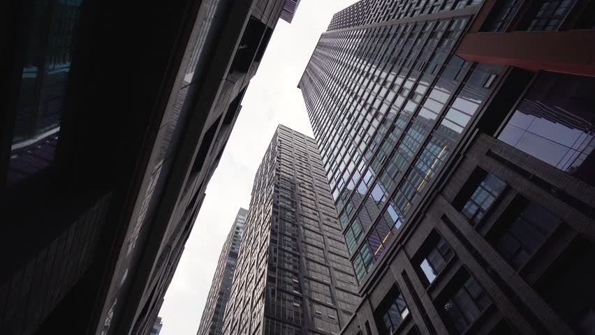 Business skyscrapers in Toronto downtown financial district