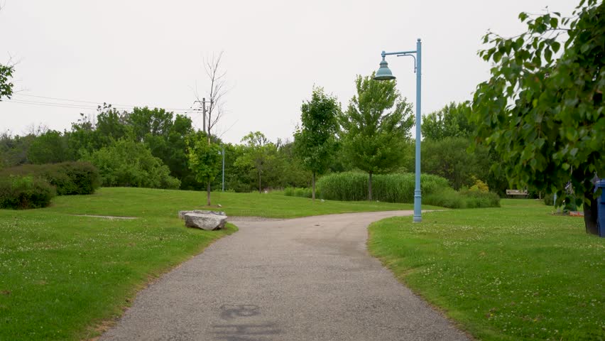 Walking path in Woodbine Park Toronto