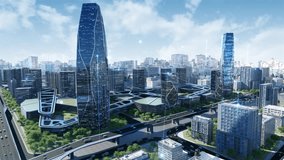 3D Intelligent Traffic Data Transmission Urban Traffic Flow Data Visualization Animation, Created with C4D and AE - Powered by Shutterstock - Get 15% off with code: PIKWIZARD15