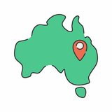 Australian Map animation, can be used for various purposes such as UI, websites, mobile apps, presentations, and others. No Background. Alpha Channel - Powered by Shutterstock - Get 15% off with code: PIKWIZARD15