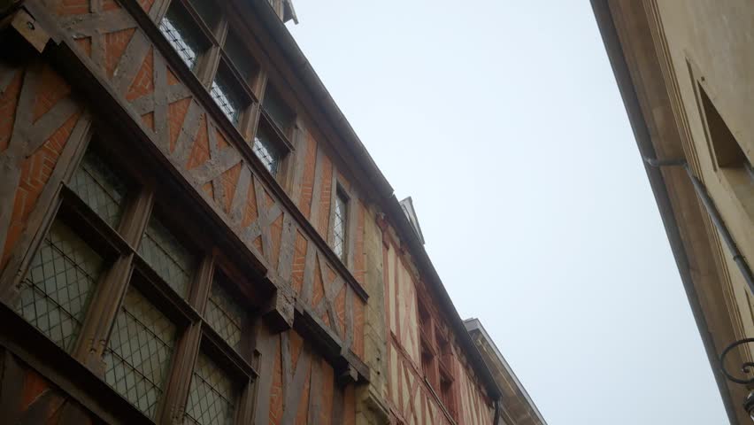 Ancient half-timbered houses in Dijon, France