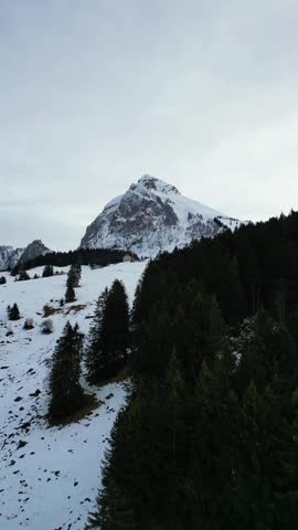 Grosser Mythen mountain located in the Swiss Alps, near the town of Schwyz Switzerland