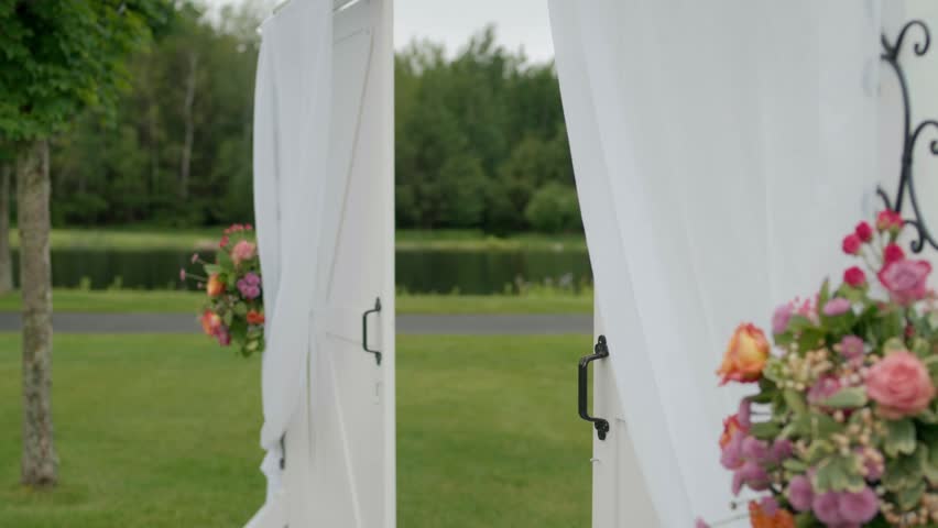 Wedding Entrance with White Doors
