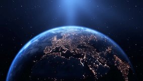 Global Connection Lines. Earth Network Data Transfer. Futuristic AI Technology, 5G, Globe Satellite Communication, Internet Connectivity, Big Data, Digital World Background Animation. Crypto Exchange - Powered by Shutterstock - Get 15% off with code: PIKWIZARD15