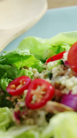 Close-up of salad served on plate
