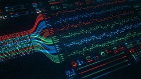 Financial AI Data Analytics Interface Dashboard Animation, Big Data Processing Visualization. Finance Statistical Charts, Infographic Flow Diagram, Business Intelligence Technology UI Background - Powered by Shutterstock - Get 15% off with code: PIKWIZARD15