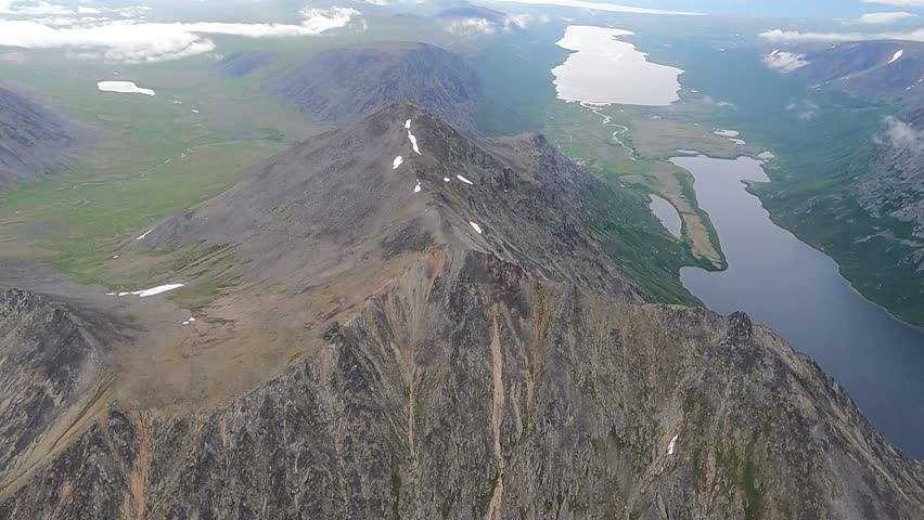Aerial view of southern Alaska near Katmai National Park