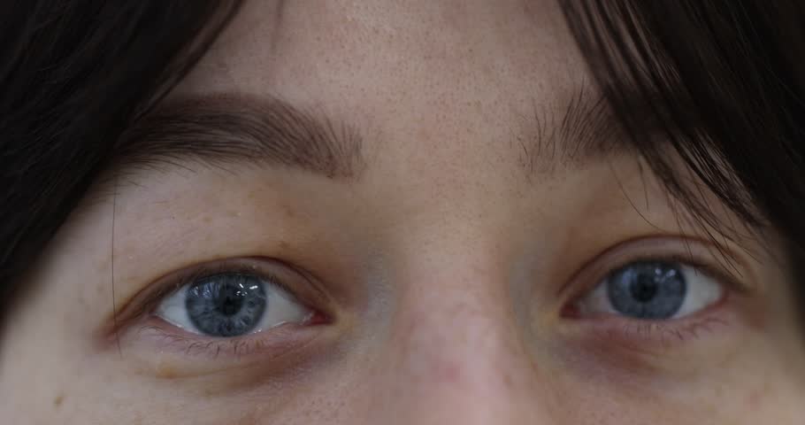 Macro view of woman with beautiful eyes