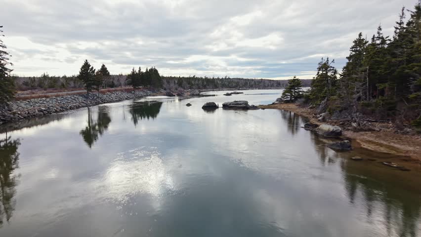 Aerial Landscape Salt Marsh Wetland Cole Harbour Heritage Park Halifax Nova Scotia Canada Shallow Water Coastal Nature Scenic Outdoor Environment Tranquil Peaceful Background