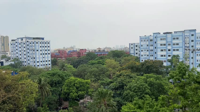 SSKM Hospital and PG Hospital surrounding area from the top; professional aerial photography of a landmark medical institution and cityscape in Kolkata, West Bengal, India.