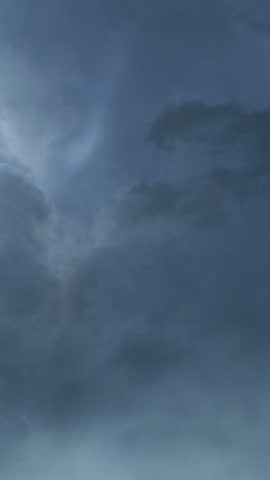 Thunderstorm with Dark Clouds and Electric Lightning