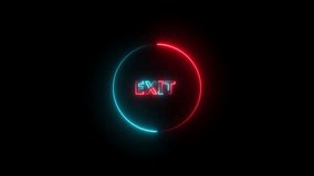 An red and cyan color neon circle rotation in a black background - Powered by Shutterstock - Get 15% off with code: PIKWIZARD15