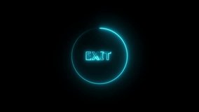 An cyan color neon circle rotation in a black background - Powered by Shutterstock - Get 15% off with code: PIKWIZARD15