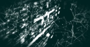 Shield forming from glitch pixels, user nodes linking and locking, protecting network for security. Cyber, abstract, teal, digital, holographic, triangular, mesh - Powered by Shutterstock - Get 15% off with code: PIKWIZARD15