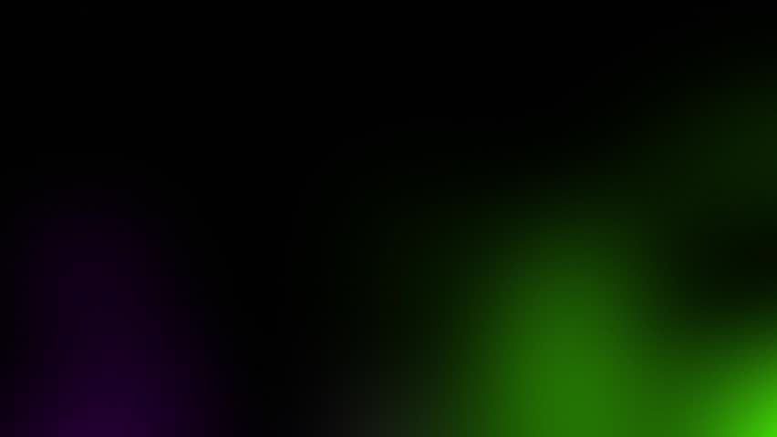 Dynamic Green and Purple Light Leaks on Black Background