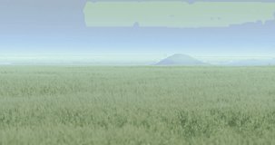Grassland filling frame, automated scan projecting holographic data rings for energy over turbines. Prairie, horizon, windmill, outdoor, futuristic, interface, display - Powered by Shutterstock - Get 15% off with code: PIKWIZARD15