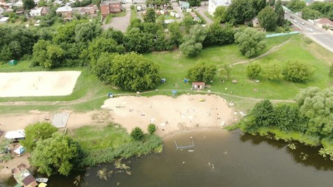 Aerial Drone View of Kolomna Camping Area