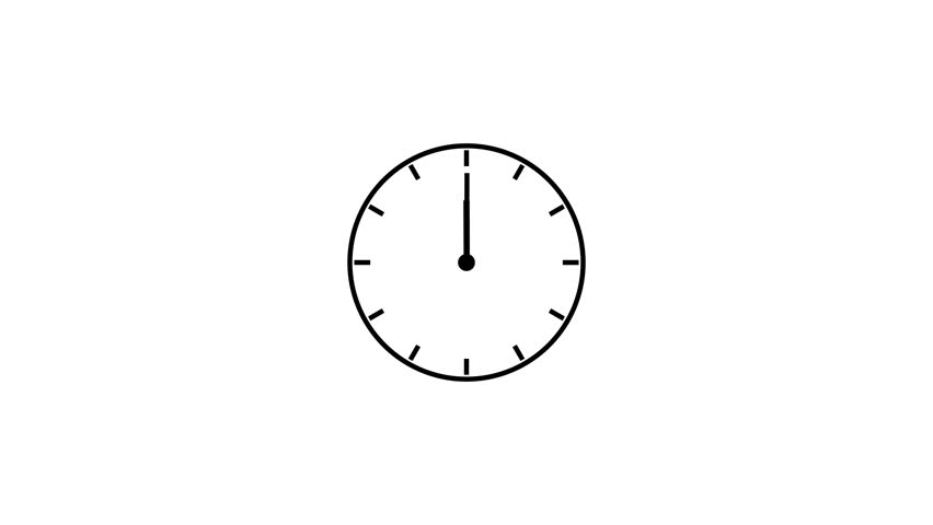 Clock Icon Vector Template Flat Design Illustration Design
