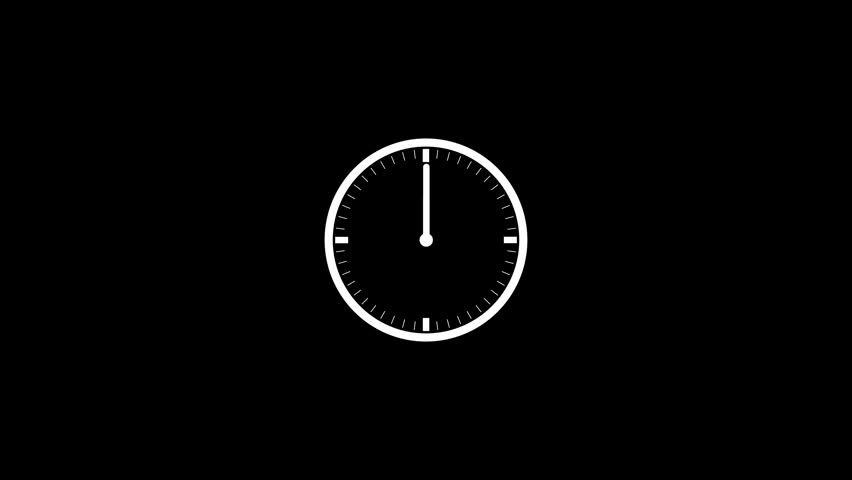Clock Icon Vector Template Flat Design Illustration Design