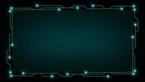 Digital interface frame glows neon. Digital interface frame stays. This digital interface frame with neon lines provides a professional border for corporate technology visuals. - Powered by Shutterstock - Get 15% off with code: PIKWIZARD15