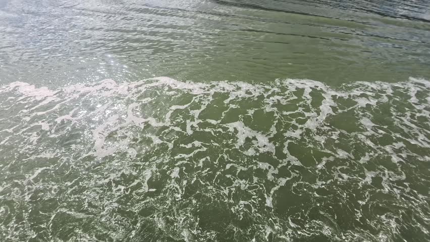 Misty Fjords, Alaska - USA - Water surface view of the waterway in Misty Fjords National Monument, Alaska region, showing the textured details and movement of the waves.