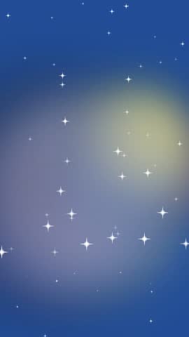 A beautiful gradient sky with numerous sparkling stars, creating a magical and serene atmosphere.