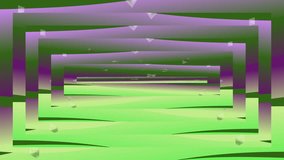 An abstract visual of a geometric tunnel with a gradient of green and purple colors, creating a sense of depth and movement. - Powered by Shutterstock - Get 15% off with code: PIKWIZARD15