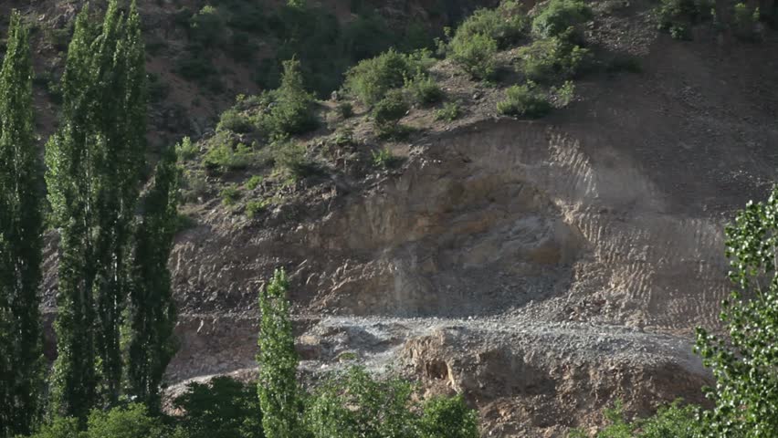 Dynamite is bombed for construction of a barrage