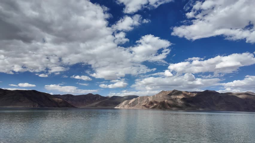 Beautiful landscape of Pangong Tso Lake in Ladakh, Northern India