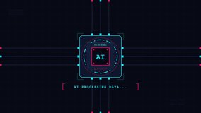 Artificial Intelligence Data Processing Chip Animation Graphic - Powered by Shutterstock - Get 15% off with code: PIKWIZARD15