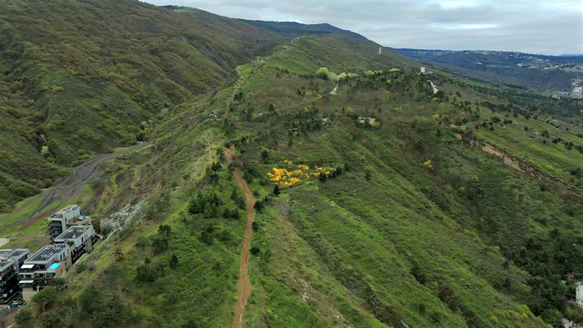 Hiking Over Narrow Single Track to turtle lake near Tbilisi
