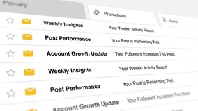 Social media marketing analytics dashboard showing weekly insights and post performance in motion video footage - Powered by Shutterstock - Get 15% off with code: PIKWIZARD15