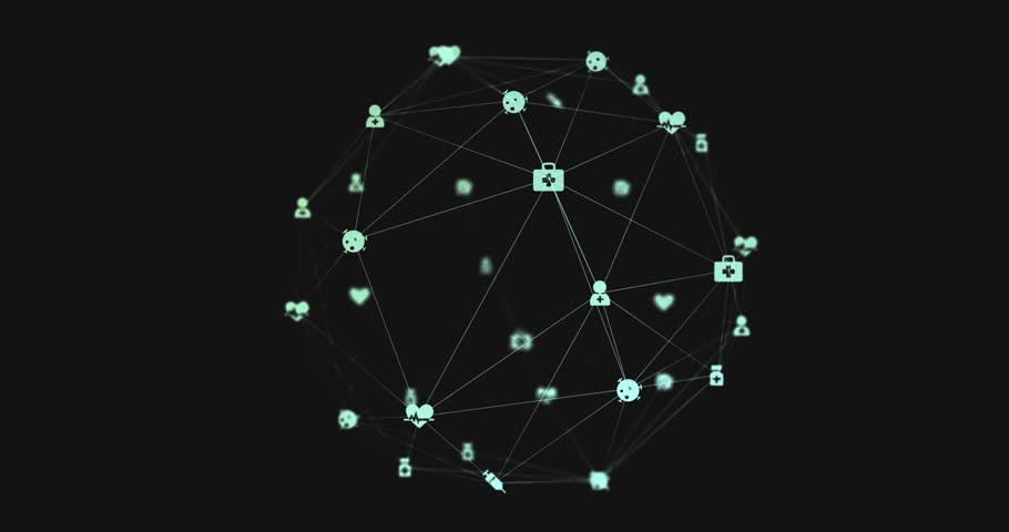 Network node graph integrating with retro terminal, code streaming causing nodes pulsing to monitor. Teal, globe, icons, console, monospaced, waveform, grid