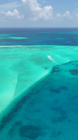 Underwater Dunes At San Andres In Caribbean Island Colombia. Beach Landscape. Caribbean Paradise. San Andres At Caribbean Island Colombia. Seascape Outdoor. Nature Tourism.