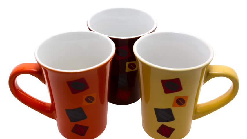 Beautiful mugs, of which good morning cup of tea or coffee.