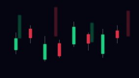 Financial market data visualization with green and red candlesticks illustrating stock price movements and trading activity - Powered by Shutterstock - Get 15% off with code: PIKWIZARD15