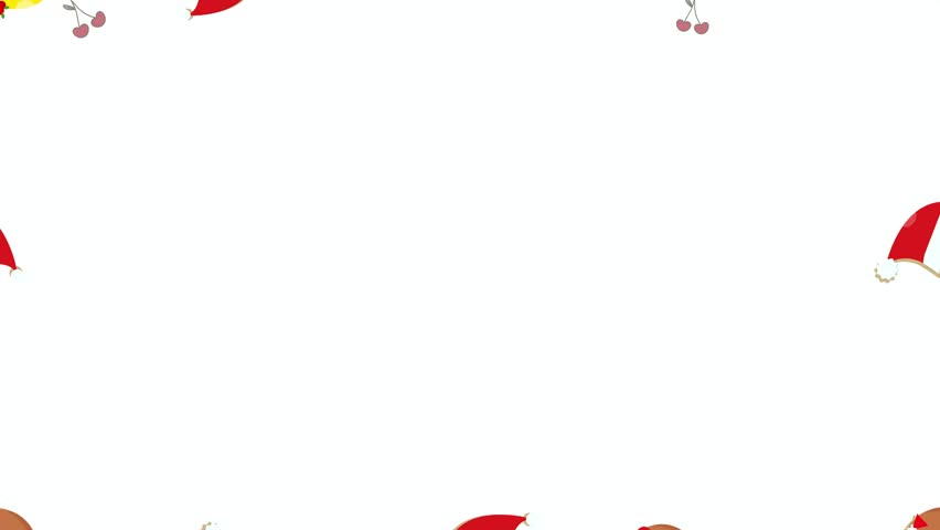 Cute Xmas Gingerbread Cookies Frame Animation 4K