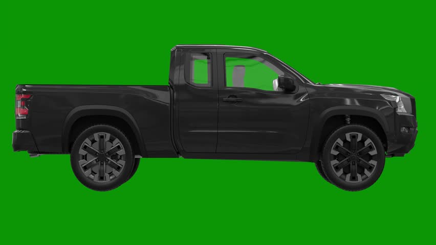 A black pickup truck on green screen and animated chromakey background composition motion expression frame emotion layers design style elements backgrounds creative depth figure illustration