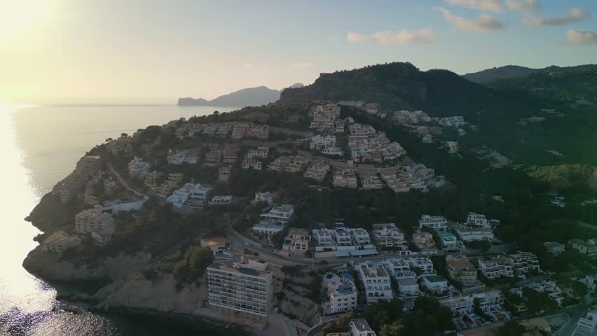 Landscaspe of mallorca in a golden summer sunset