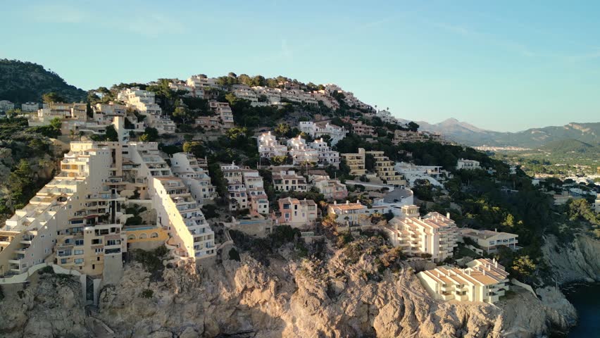 Landscaspe of mallorca in a golden summer sunset