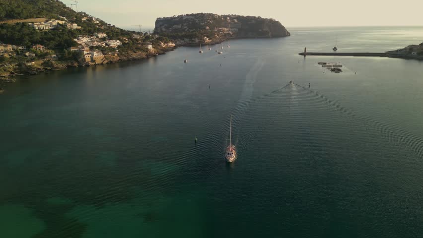 Landscaspe of mallorca in a golden summer sunset