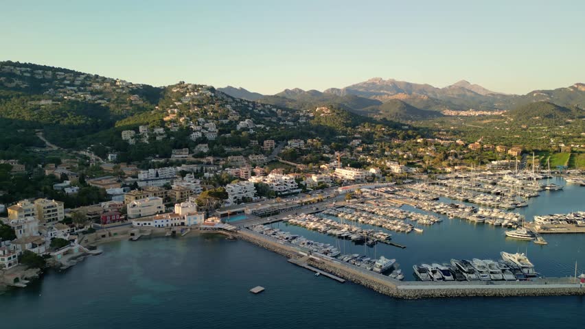Landscaspe of mallorca in a golden summer sunset