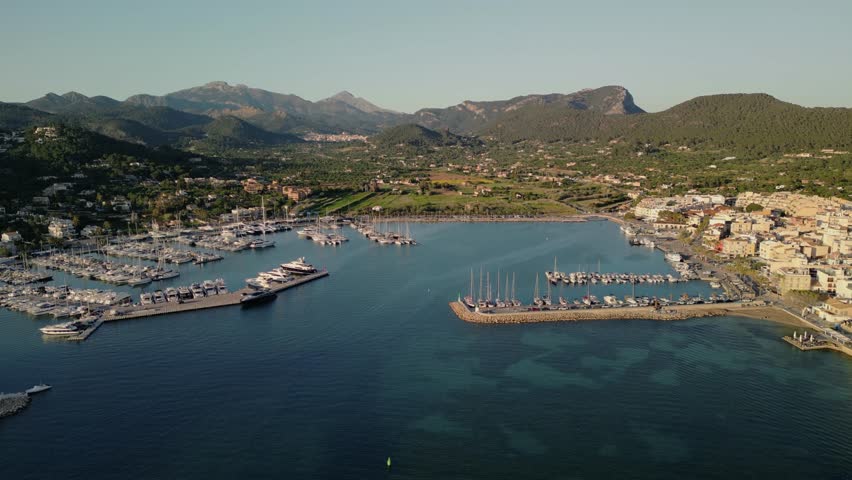 Landscaspe of mallorca in a golden summer sunset