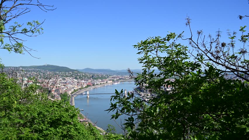 Gellért Hill overlooks the city of Budapest