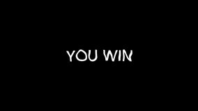 You Win Playful Wiggle Bounce Text Alpha Channel 4K Video - Powered by Shutterstock - Get 15% off with code: PIKWIZARD15
