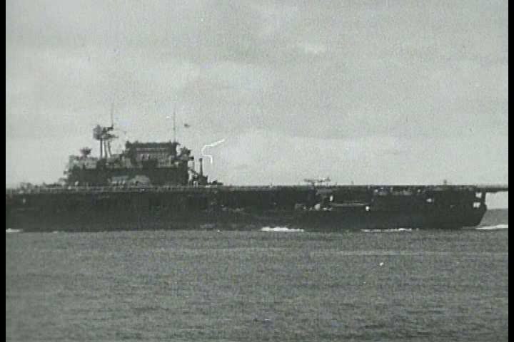 1940s - Newsreel story: Navy blasts the Marshall Islands - Victory